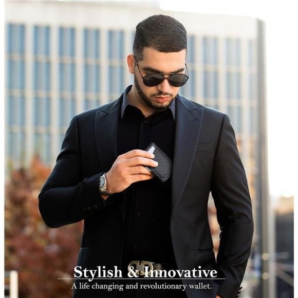 Men's Wallets slim Front Pocket RFID Blocking Card Holder Minimalist - Picture 3 of 6